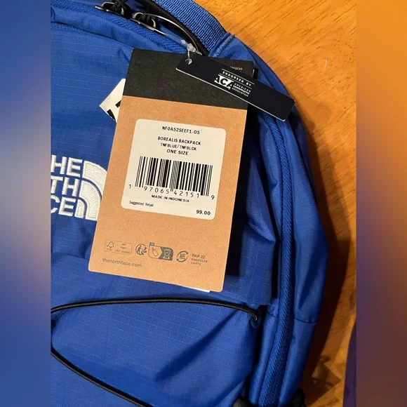 The North Face Rugged Borealis backpack in Blue and Black